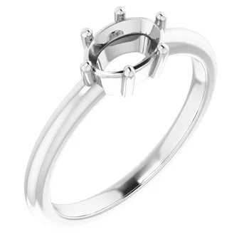 Classic 6 Prong East-West Solitaire Setting