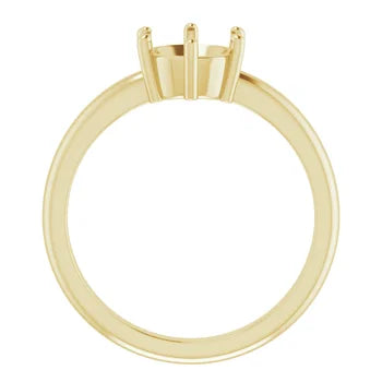 Classic 6 Prong East-West Solitaire Setting