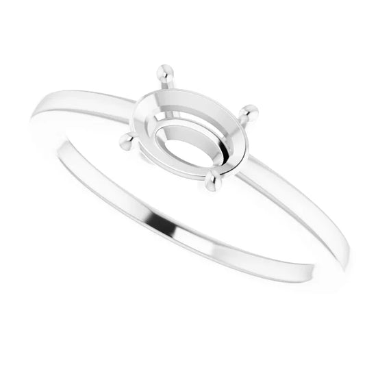 Classic 4 Prong East-West Solitaire Setting