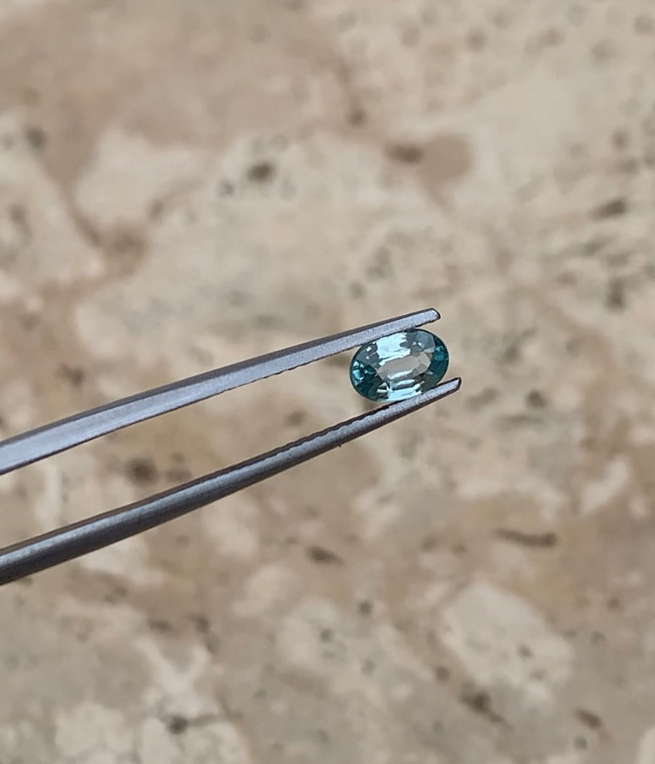 December - 0.75ct Blue Zircon